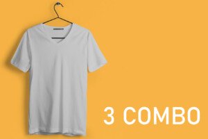 Men V Neck Combo Tshirts  (Pack of 3)