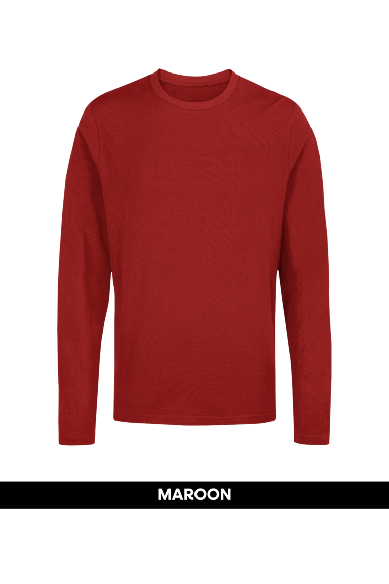 Maroon long-sleeve T-shirt product reference