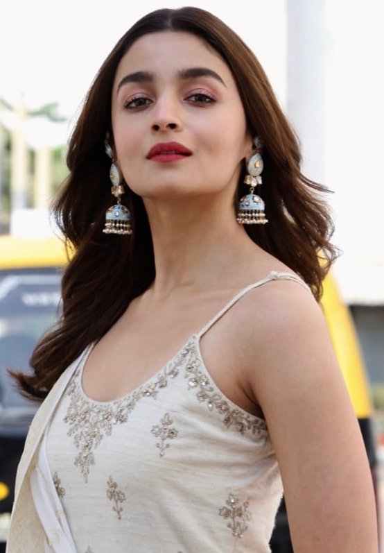Alia Bhatt — Ivory embellished sleeveless outfit