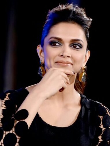 Deepika Padukone — Black top with lace sleeves
