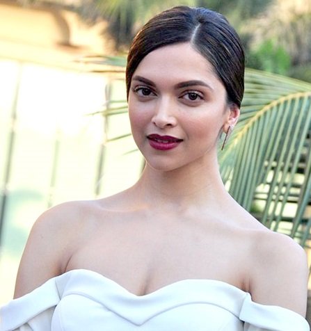 Deepika Padukone — White off-shoulder neckline