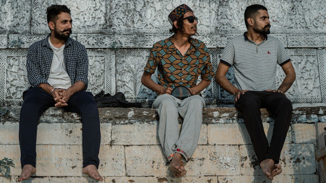 Three casual outfits showing plain, checked and printed tops