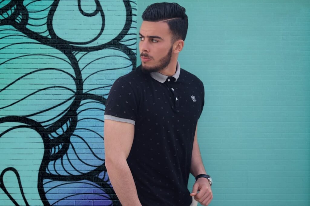 Men's polo shirt smart casual outfit inspiration