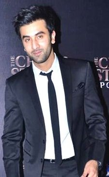 Ranbir Kapoor — Dark tailored suit and slim tie