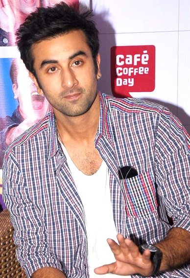 Ranbir Kapoor — Checked shirt over a white T-shirt