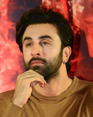 Ranbir Kapoor — Earth-tone crew-neck T-shirt